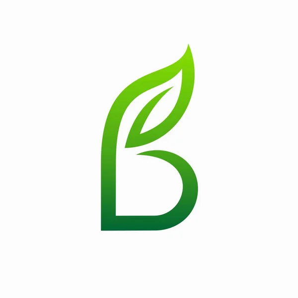 Leaf Logo Formed Letter — Stock Vector
