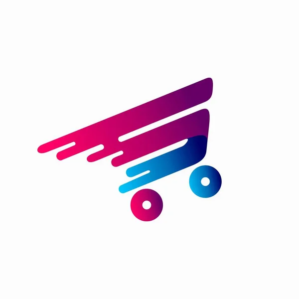 Winkelwagen Logo Ontwerp Letter Logo — Stockvector