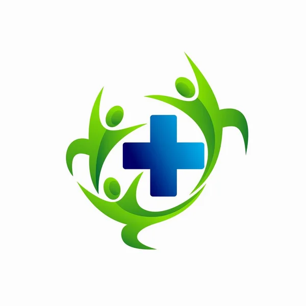 Logotipo Pessoas Cuidados Médicos Logotipo Pessoas Cuidados Saúde — Vetor de Stock