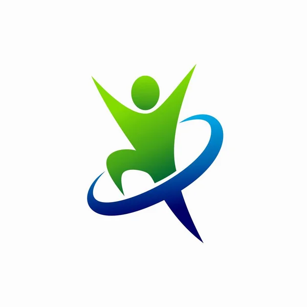 Menselijke Vector Template Mensen Vector Logo — Stockvector