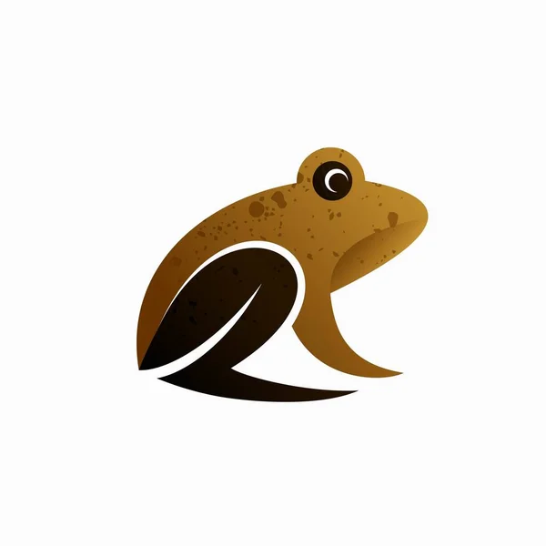 Žába Vektorové Logo Ilustrace Žába Jednoduchý Koncept — Stockový vektor