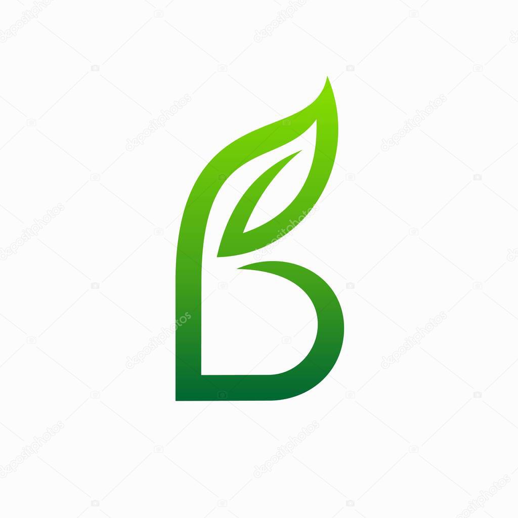 Leaf logo that formed letter B