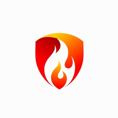 ateş koruma vektör logosu tasarımı