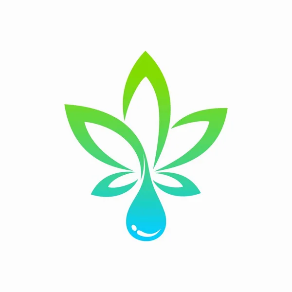 Cannabis Oil Значок Векторні Ілюстрації Шаблон — стоковий вектор