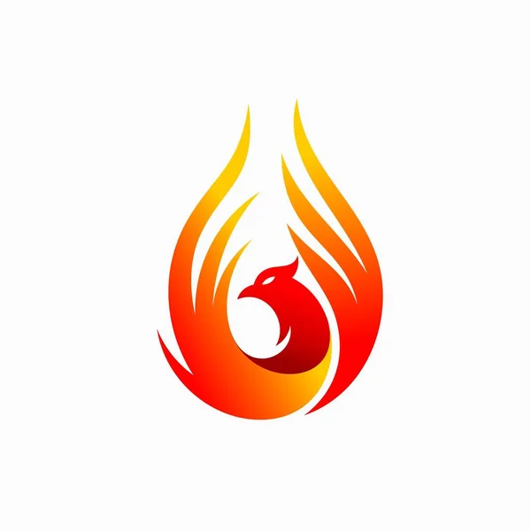 Lüks Anka Kuşu Logosu Iyi Anka Kuşu Logosu — Stok Vektör