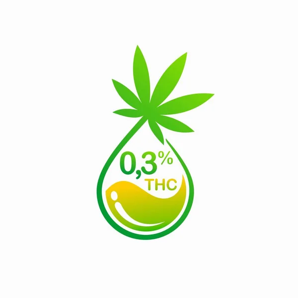 Thc Und Cannabis Vektor Cbd Vektor — Stockvektor