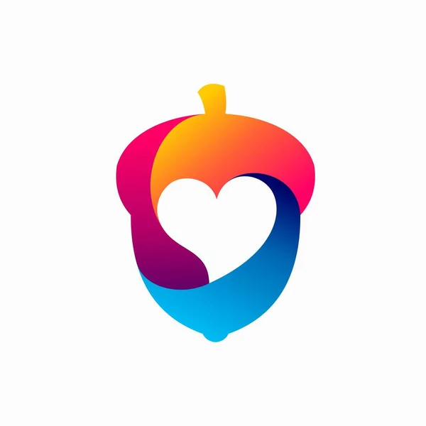 Meşe palamudu vektör şablonu, meşe palamudu modern konsept