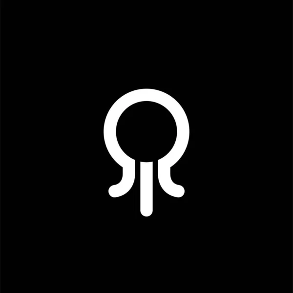 Символ Кальмара Логотип Письмо Логотип Дизайн — стоковый вектор