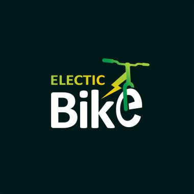 Elektrikli bisiklet logosu, bisiklet logosu.