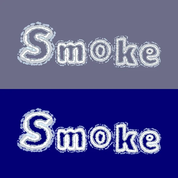 Векторная надпись Smoke on grey and blue background — стоковый вектор