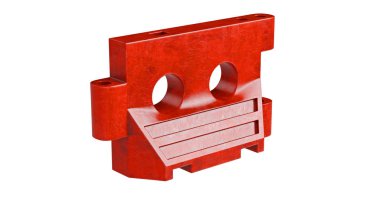 Bariyer sokak sınır yol işaretleri bırak. 3D render