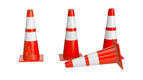 Aviso de perigo de barreira do cone de tráfego — Fotografia de Stock