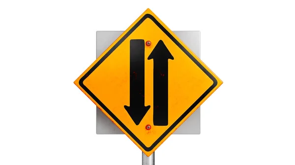 Sign traffic road symbol, close view — Stock Photo, Image
