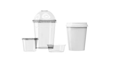 Ambalaj gıda plastik şeffaf gözlük, ön görünüm