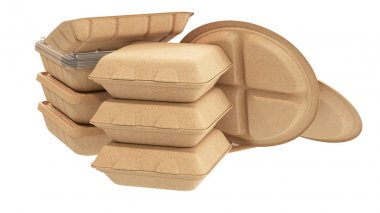 Ambalaj gıda kutusu karton kahverengi açık ve kapalı