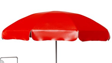 Kırmızı sokak verandası şemsiyesi