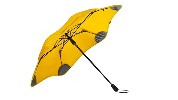 Paraguas parasol abierto amarillo moderno — Foto de Stock