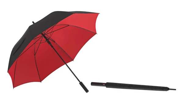 Guarda-chuva guarda-sol aberto e fechado — Fotografia de Stock