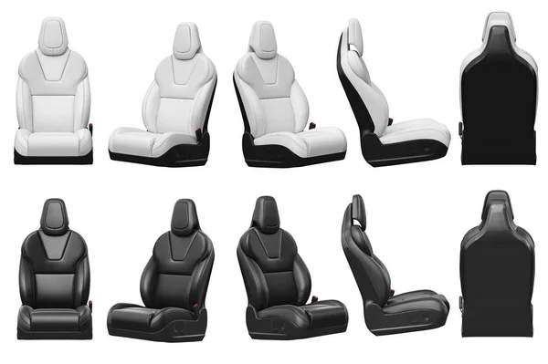 Asiento silla de coche conjunto de cuero automóvil —  Fotos de Stock