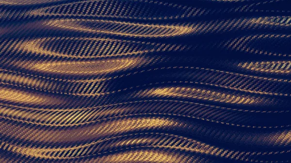 Szénhullám arany textúra minta háttér — Stock Fotó
