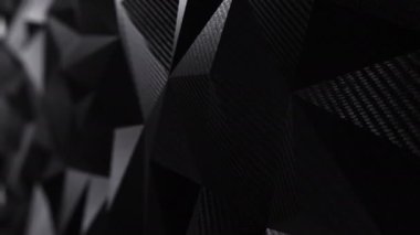 Karbon siyah üçgen çokgen arkaplan döngüsü