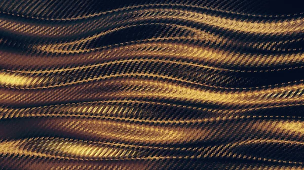 Carbon gold wave texture pattern background