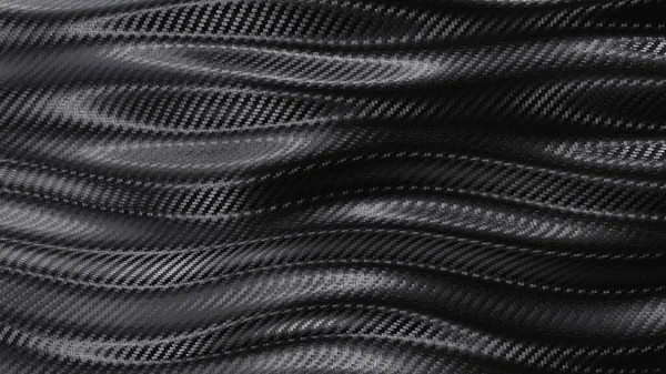 Szén fekete hullám textúra minta háttér — Stock Fotó