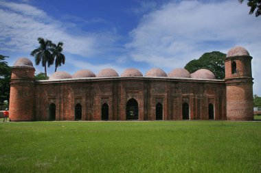 Altmış kubbe Camii Unesco Dünya Mirası sit alanı. Bangladeş.