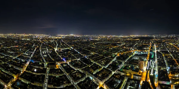Hermoso panorama plano de Viennas horizonte nocturno — Foto de Stock