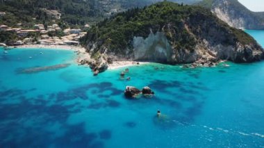 Güzel uçak atış bir adada bir Beach