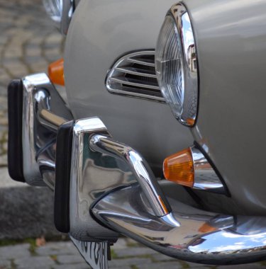 bir Vintage araba krom Tampon