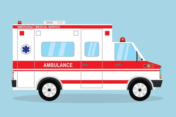 Ambulance vehicle,emergency auto in flat style,vector illustration