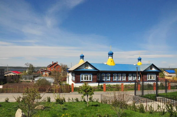 Ural Cidade Chebarkul Verão Casa — Fotografia de Stock