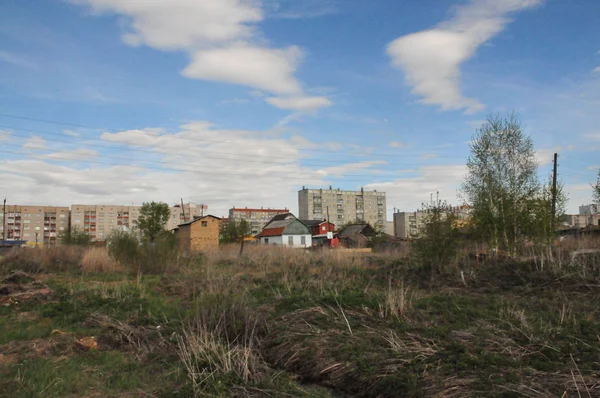 Ural Stadt Chebarkul Sommer Tag Wolken — Stockfoto