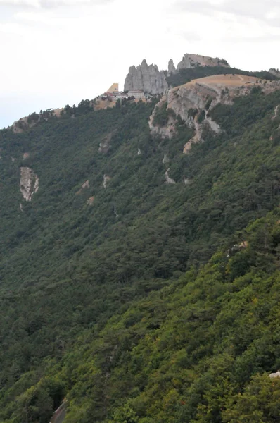 Crimea Petri Pass Hotel Mountain Day — Stock Photo, Image