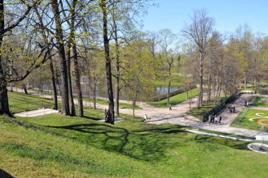 St. Petersburg, Peterhof, yaz, gün, Samson, park, yukarıdan görüntülemek