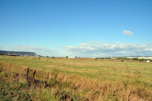 Crimée Ville Bahchisarai Steppe Jour Nuages — Photo