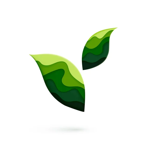 Concepto Logotipo Del Ecosistema Ecología Cuidado Naturaleza Ilustración Vectorial — Vector de stock