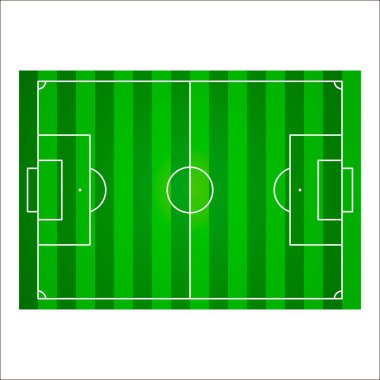 Futbol alanı veya futbol sahası arka plan. Vektör çizim