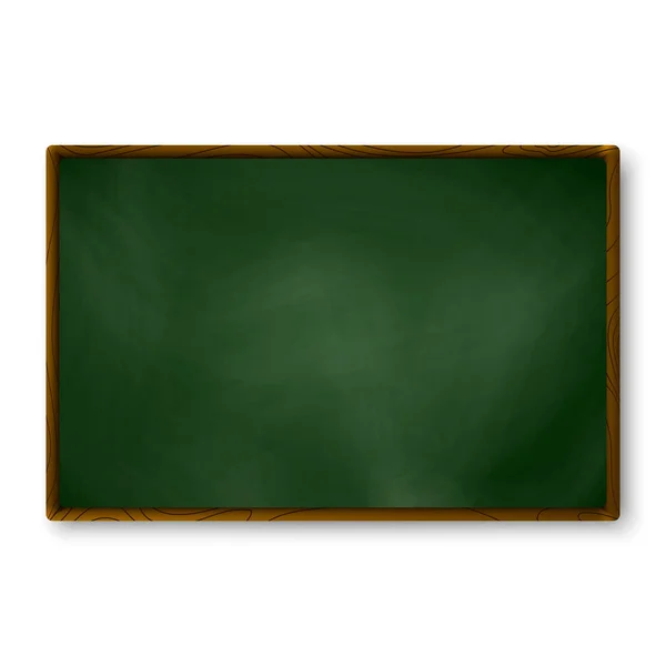 Prázdné Tabule Tmavě Zelená Barva Zdi Tabuli Šablona Školní Tabule — Stockový vektor