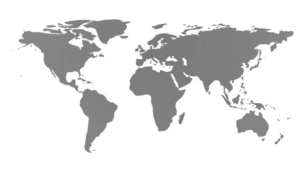 Weltkarte Die Den Globus Bedeckt Vektorabbildung Isoliert Auf Weiß — Stockvektor