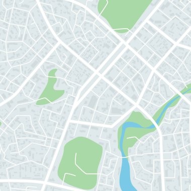 Soyut şehir haritası. Şehir bölge planı. Şehir Merkezi şeması. Vektör çizim
