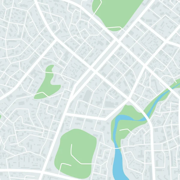 Mapa Cidade Abstrato Plano Distrital Cidade Esquema Centro Cidade Ilustração — Vetor de Stock