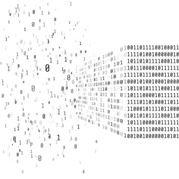 Conceito Big Data Código Matricial Binário Inteligência Artificial Sistema Inteligente — Vetor de Stock