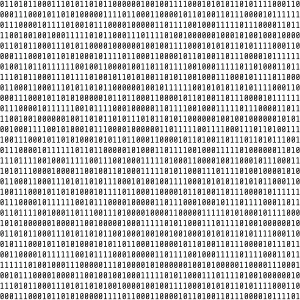İkili kod. İkili veri görsel temsili. büyük veri kavramı. Beyaz arka plan üzerinde izole vektör çizim