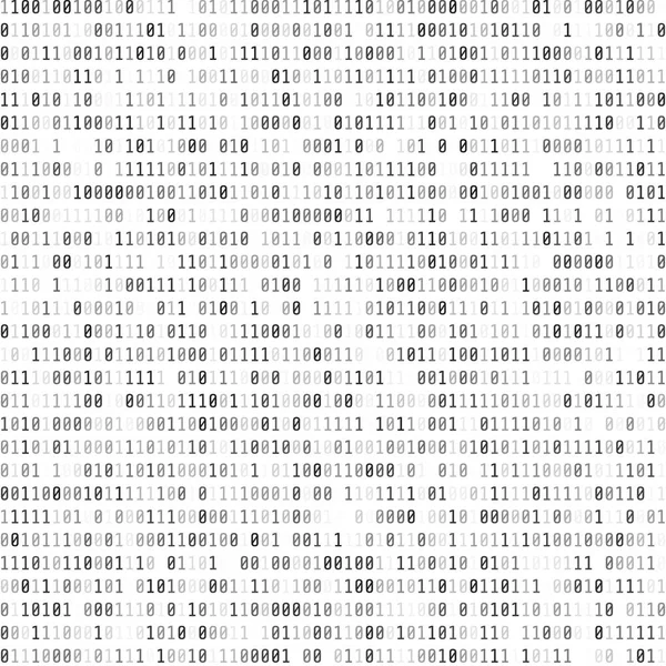 バイナリのコンピューター コード デジタル データ ストリーム 抽象行列の背景 サイバー セキュリティ ハッカー概念 ベクトル図 — ストックベクタ