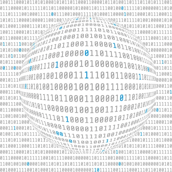 Vista Datos Binarios Ciberseguridad Código Binario Hemisferio Cóncavo Con Bits — Archivo Imágenes Vectoriales