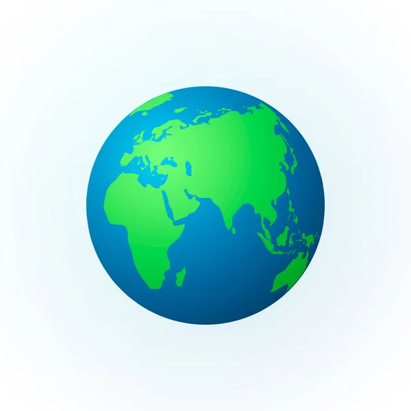 Terra Forma Globo Ícone Planeta Terra Mapa Mundo Colorido Ilustração —  Vetores de Stock