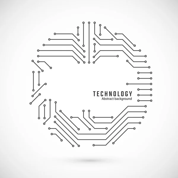 Contexte Technologique Abstrait Impression Circuit Texture Des Circuits Imprimés Illustration — Image vectorielle