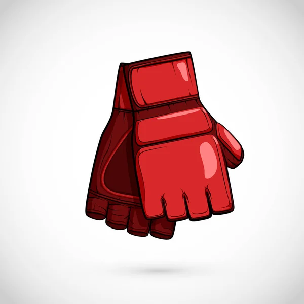 Pair Mma Gloves Mix Martial Arts Equipment Vector Illustration — Stock Vector
